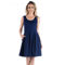 24seven Comfort Apparel Sleeveless Pleated Skater Dress with Pockets - Image 1 of 4