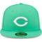 New Era Men's Green Cincinnati Reds Logo 59FIFTY Fitted Hat - Image 3 of 4