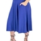 24seven Comfort Apparel Elastic Waist Pleated Pocket Plus Size Midi Skirt - Image 2 of 4