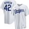 Nike Men's Jackie Robinson White Brooklyn Dodgers Home Cooperstown Collection Player Jersey - Image 1 of 4