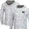 Colosseum Men's Arctic Camo Michigan Wolverines OHT Military Appreciation Long Sleeve Hoodie Top - Image 2 of 4