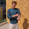 Men's Slim Fit Midweight Pullover Crew Neck Sweater - Image 4 of 4