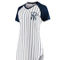 Concepts Sport Women's White New York Yankees Vigor Pinstripe Nightshirt - Image 3 of 4