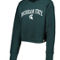 League Collegiate Wear Women's Green Michigan State Spartans Classic Campus Corded Timber Sweatshirt - Image 3 of 4
