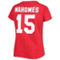 Fanatics Branded Women's Patrick Mahomes Red Kansas City Chiefs Plus Size Name & Number V-Neck T-Shirt - Image 4 of 4