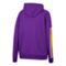 Colosseum Women's Purple LSU Tigers Serena Oversized Sleeve Striping V-Neck Pullover Hoodie - Image 4 of 4