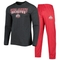 Men's Concepts Sport Heathered Scarlet/Heathered Charcoal Ohio State Buckeyes Meter Long Sleeve T-Shirt & Pants Sleep Set - Image 2 of 4