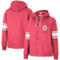 Colosseum Women's Scarlet Ohio State Buckeyes Mia Striped Full-Snap Hoodie Jacket - Image 1 of 4