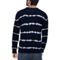Men's Striped Tie-Dye Crewneck Cotton Sweater - Image 2 of 2