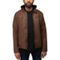Men's Hooded Stand Collar PU Leather Jacket - Image 1 of 3