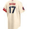 Nike Men's Shohei Ohtani Cream Los Angeles Angels 2022 City Connect Replica Player Jersey - Image 4 of 4