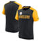 Nike Men's Heathered Black/Heathered Gold Color Block Team Name T-Shirt - Image 2 of 4