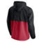 Fanatics Branded Men's Black/Red Miami Heat Anorak Block Party Windbreaker Half-Zip Hoodie Jacket - Image 4 of 4