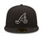 New Era Men's Atlanta Braves Black on Black Dub 59FIFTY Fitted Hat - Image 3 of 4