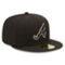 New Era Men's Atlanta Braves Black on Black Dub 59FIFTY Fitted Hat - Image 4 of 4