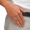 Men's Emerald-Cut Genuine Black Onyx Praying Hands Two-Tone Ring Gold-Plated - Image 3 of 5