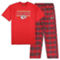 Concepts Sport Men's Red/Black Kansas City Chiefs Big & Tall Flannel Sleep Set - Image 2 of 4