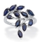 PalmBeach 2.65 TCW Genuine Sapphire and Diamond Accent Platinum-plated Silver Ring - Image 1 of 5