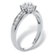 1/4 TCW Round Diamond Halo Engagement Ring in 10k White Gold - Image 2 of 5
