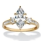 PalmBeach 2.56 Cttw. 10k Yellow Gold Marquise-Cut Cubic Zirconia Engagement Ring - Image 1 of 5