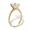 2 TCW Round Cubic Zirconia Solitaire Engagement Ring in Solid 10k Yellow Gold - Image 2 of 5