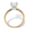 2.00 Carat Round Cubic Zirconia Solitaire Engagement Ring in 18k Gold-Plated - Image 2 of 5