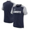 Men's Nike Heathered Navy/Heathered Gray Dallas Cowboys Color Block Team Name T-Shirt - Image 1 of 4