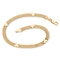 Solid 10k Yellow Gold Bismark-Link Heart Bracelet 7.25