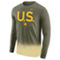 Nike Men's Olive Army Black Knights 1st Armored Division Old Ironsides Rivalry Splatter Long Sleeve T-Shirt - Image 3 of 4