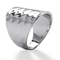 Platinum-Plated Hammered-Style Cigar Band Ring - Image 2 of 5