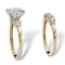 2 Piece 3.60 TCW Round Cubic Zirconia Bridal Ring Set in Solid 10k Gold - Image 2 of 5