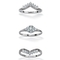 1/5 TCW Round Diamond 3-Piece Bridal Set in Platinum-plated Sterling Silver - Image 2 of 5