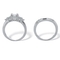Round Cubic Zirconia 2 Piece Bridal Ring Set 2.01 TCW Platinum Plated - Image 2 of 5