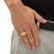 Men's 1.05 TCW Round Cubic Zirconia Nugget Ring Gold-Plated - Image 3 of 5