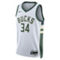 Nike Unisex Giannis Antetokounmpo White Milwaukee Bucks Swingman Jersey - Association Edition - Image 3 of 4