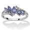 PalmBeach Genuine Tanzanite with Diamond Accent Platinum-plated Silver Ring - Image 1 of 5
