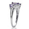 PalmBeach Genuine Tanzanite with Diamond Accent Platinum-plated Silver Ring - Image 2 of 5