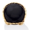 Genuine Black Onyx Gold-Plated Cabochon Pillow Ring - Image 1 of 5
