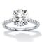 3.31 TCW Round White Cubic Zirconia Bridal Engagement Ring in Solid 10k White Gold - Image 1 of 5