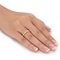 Polished Heart-Link Eternity Ring in Solid 10k Yellow Gold - Image 3 of 5