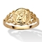 Cherub Guardian Angel Open Scrollwork Ring in Solid 10k Yellow Gold - Image 1 of 5