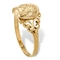Cherub Guardian Angel Open Scrollwork Ring in Solid 10k Yellow Gold - Image 2 of 5