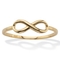 Stackable Infinity Ring Band Solid 10K Yellow Gold - Image 1 of 5