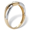 10k Yellow Gold Two-Tone Twisted Crossover Ring - Image 2 of 5