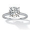 2 Carat Round Cubic Zirconia Solitaire Ring in Solid 10k White Gold - Image 1 of 5