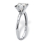 2 Carat Round Cubic Zirconia Solitaire Ring in Solid 10k White Gold - Image 2 of 5