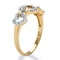 Diamond Accent Triple Heart Link Ring in 18k Gold-plated Sterling Silver - Image 2 of 5