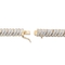 Diamond Accent Two-Tone Pave-Style S-Link Tennis Bracelet Gold-Plated 8