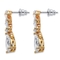 79.40 TCW Pear-Drop and Round Cubic Zirconia Necklace and Earrings Set Gold-Plated - Image 2 of 5