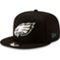 New Era Men's Black Philadelphia Eagles Basic 9FIFTY Adjustable Snapback Hat - Image 1 of 2